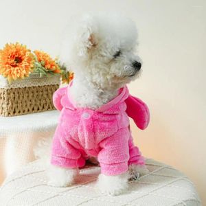 Hondenkleding huisdier kleding kleding warme gezellige pluche 4-poten varkensjas voor kleine tot middelgrote honden gemakkelijk te dragen winterkostuum