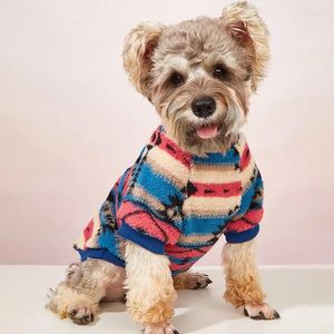Hondenkleding huisdier kleding trui trui schattige streep pluche benodigdheden accessoires puppy kleding