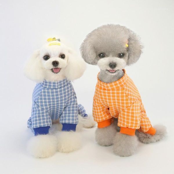 Vêtements pour chiens vêtements pour animaux de compagnie chiots de pyjamas vêtements chauds doux pour chiens combinaisons à sauts veste en manteau pyjamas chihuahua costume1