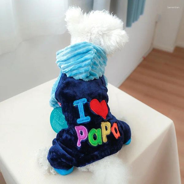 Ropa para perros ropa de mascota Teddy encantadora intensificación de otoño e invierno