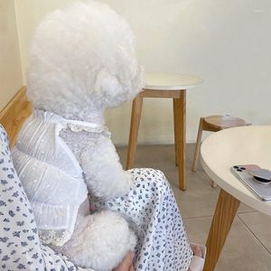 Hondenkleding Huisdierenkleding Witte jarreteljurk voor honden Kleding Kat Kleine gaasrok Schattig Dun Lente Zomer Mode Meisje Yorkshire