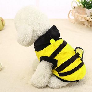 Chien vêtements manteau pour animaux de compagnie à capuche Costume tenue chiot bourdon abeille chaud chat vêtements Cosplay robe vêtements pour petits chiens