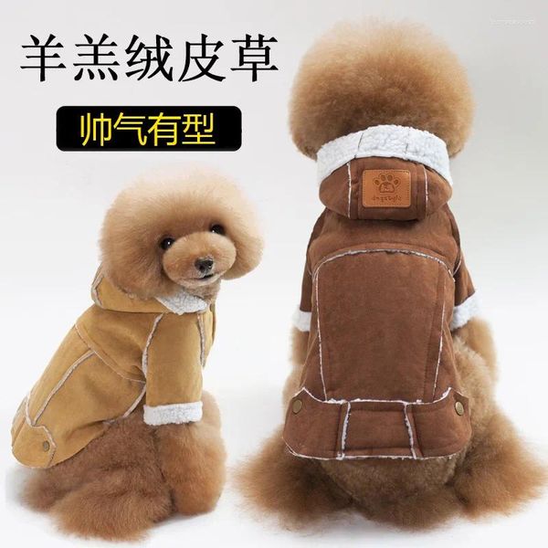 Ropa para perros Abrigo para mascotas Algodón de invierno Ropa de lana bereber para perros cálidos engrosados suéter chaqueta suave cachorro