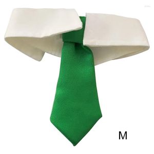 Vêtements pour Chiens Collier pour Animaux de Compagnie Chat Cravate Cravate Coton Pour Chaton Noeud Papillon Ajustable Blanc