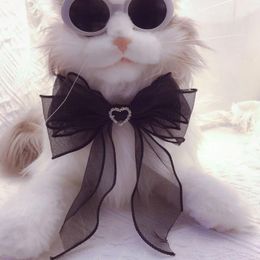 Vêtements pour chiens Collier pour animaux de compagnie Fée Bow Tie Accessoires Bijoux pour chats