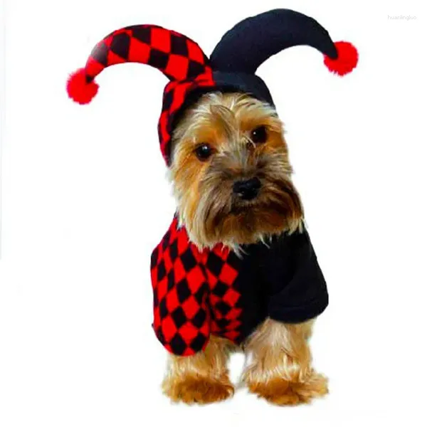 Ropa para perros mascota cosplay ropa payaso abrigo gato disfraz otoño invierno cachorro chaqueta sudaderas con capucha abrigos divertidos para