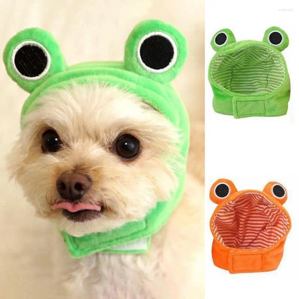 Vêtements pour chiens, accessoire de Costume pour animaux de compagnie, en peluche, grenouille, bande de fixation, mode pour fêtes, Cosplay, nouveauté, dessin animé, vacances