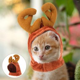 Vêtements pour chiens Costume pour animaux de compagnie Cap Mignon Antler Headpiece Costumes en tissu de dessin animé pour petits chiens