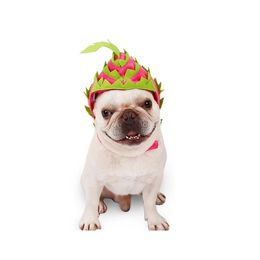 Vêtements pour chiens Costume pour animaux de compagnie Chapeau de chat Halloween Dragon Fruit Design Chapeau Casquette réglable pour le festival de Noël Anniversaire Thème Drop Livraison DHX4J