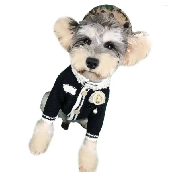 Vêtements pour chiens costume de fleur de fleur de décoration de vêtements Type de cardigan confortable