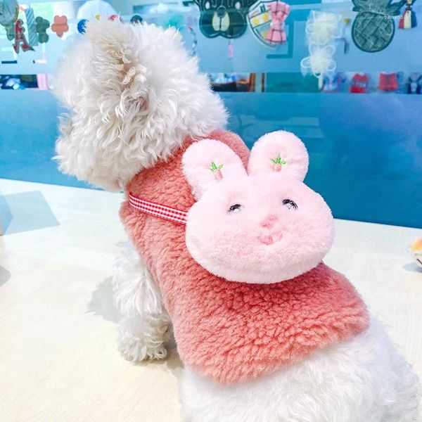 Vêtements pour chiens costume de compagnie épaissie de gilet en peluche en peluche sac à dos chihuahua vêtements chat hiver