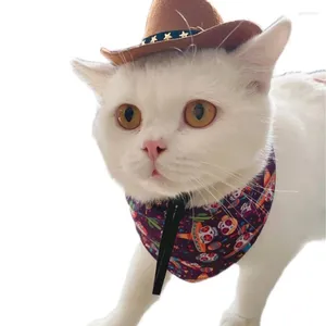 Hondenkleding Pet Cowboy Hat Headwar for Dogs/Cat Festival Gift Cosplay Supplies Props Kitten Sun Cap