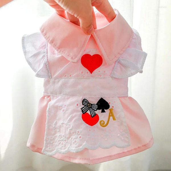 Vêtements de chien Vêtements de chiens de compagnie Printemps Automne Fille Chats Jupes Étoiles Impression Respirant Doux Mince Vêtements Chihuahua Princesse Robe