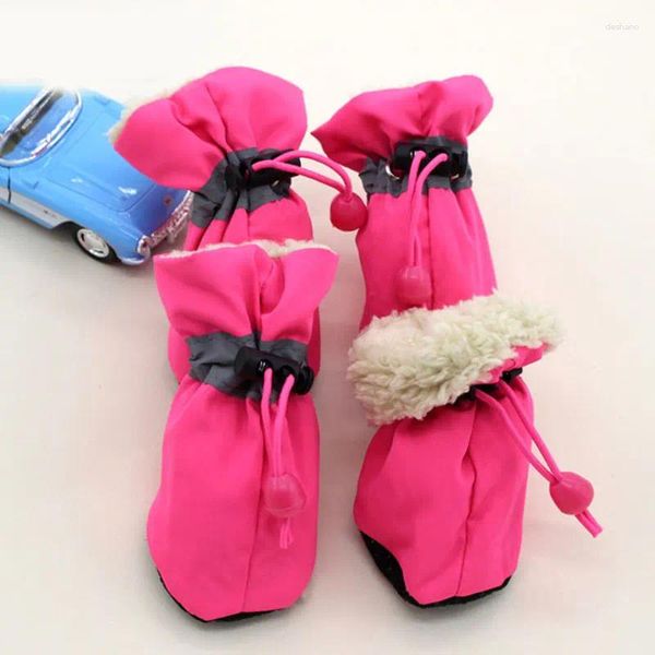 Padena de perros Pet Dogs Winter Winter Warm Snow Snow impermeable Booties Calcetines reflectantes Anti-slip calzado espeso para gatos pequeños cachorros