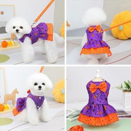 Robe de compagnie de vêtements pour chiens pour chat mignon fleur jupe de chiot d'été Robes princesse fête des vêtements de petite tenue ceinture de traction