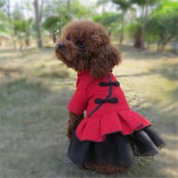 Vêtements pour chiens Robe pour animaux de compagnie Vêtements d'hiver pour chiens Vêtements pour chats Yorkshire Vêtement Poméranie Shih Tzu Bichon maltais Caniche Schnauzer Costume