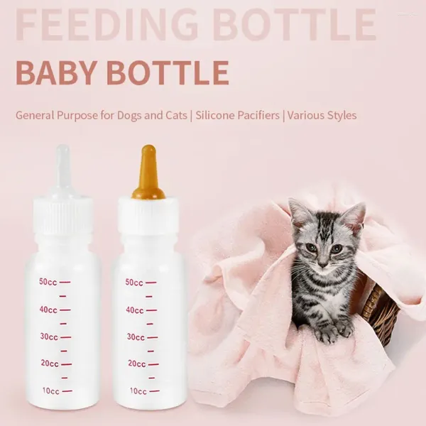 Vide d'alimentation pour animaux de compagnie pour animaux de compagnie 50 ml 120 ml simple et chat silicone chiot bébé allaitant l'alimentation de lait d'eau