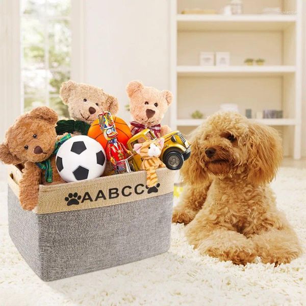 Panier de rangement de jouets pliables de vêtements pour animaux de compagnie