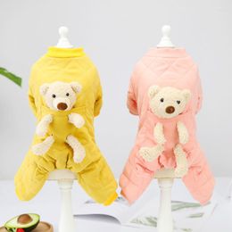 Vêtements pour chiens Pull à quatre pattes pour animaux de compagnie Vêtements chauds rembourrés en coton Teddy Bear Doll Body Arrivée Veste par temps froid