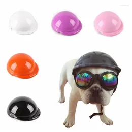 Vêtements pour chiens Pet Funny Cool Motos Casque de vélo Chapeau pour Sun Protection contre la pluie Lunettes de vacances réglables