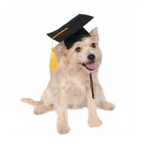 Vêtements pour chiens Casquettes de graduation pour animaux de compagnie avec casquette réglable à pompon pour chiens Accessoires de fête Accessoires de photographie
