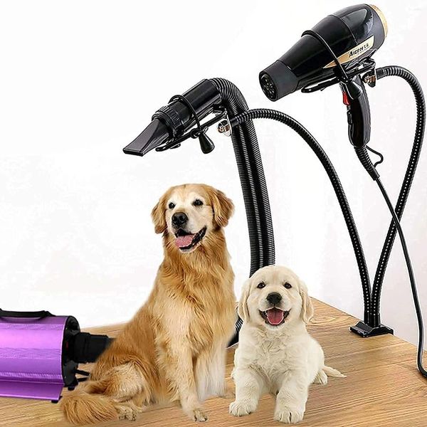 Paute de coiffure pour animaux de compagnie Double support Double support Pinche de bras de toilettage professionnel pour le tableau 360 ° Hands rotatifs libres