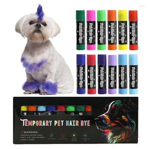 Ropa para perros Tinte para el cabello para mascotas 12 colores Lavable Esmalte de uñas seguro Pluma Pintura para pieles Mascotas Plumas temporales para el cuidado