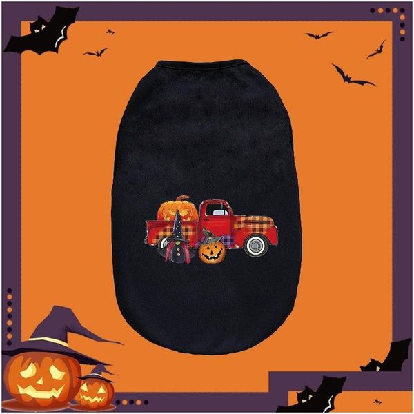 Vêtements pour chiens Vêtements d'Halloween pour animaux de compagnie Chat Petit et moyen Chien Top Gilet imprimé Drop Livraison Maison Jardin Fournitures pour animaux de compagnie Fournitures pour chiens DHB4T