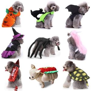 Vêtements pour chiens Pet Halloween Vêtements Costume drôle Batsuit Nouilles Araignée Citrouille Costumes pour petits chats Fantaisie Robe