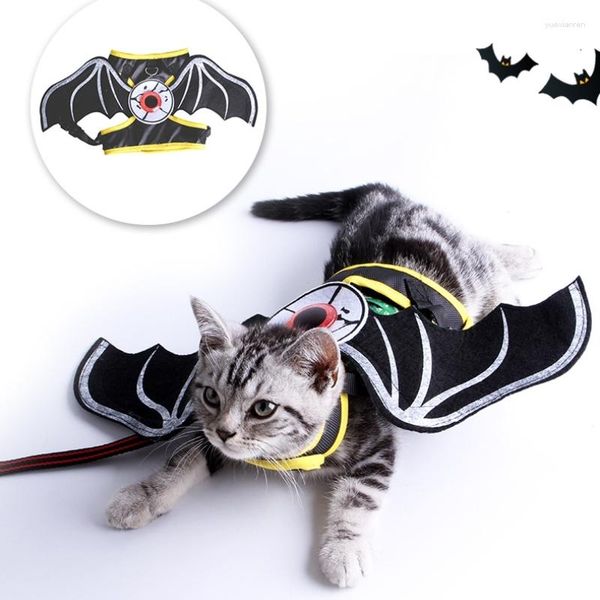 Vestimenta de ropa para perros disfraz de halloween bate de bate de bate divertido vestido de fiesta de tela para gatos accesorios de vacaciones de perros pequeños