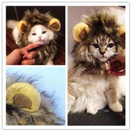Ropa para perros Mascota Sombrero de Halloween Gato León Peluca Accesorios para el cabello