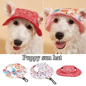 Ropa para perros accesorios para mascotas perros gorra de béisbol preparación para el cachorro vestirse al aire libre redondo ajustable con orejas