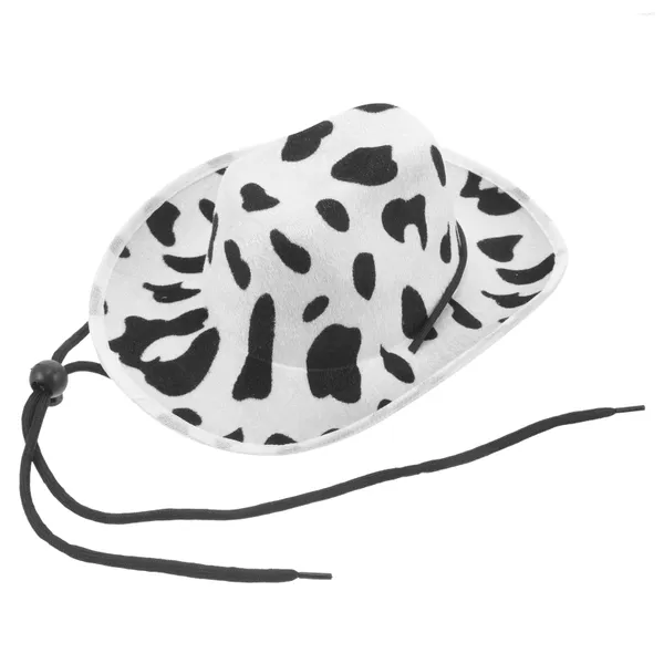 Vêtements pour chiens Chapeau pour animaux de compagnie Costume de chat Costume d'été réglable Sun Cow-impression