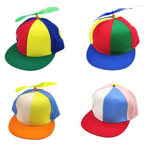 Hond Kleding Huisdier Hoed Kleur Contrast Propeller Baseball Cap Cat Teddy Hoofdtooi Bamboo-copter Duck Tongue Kostuum