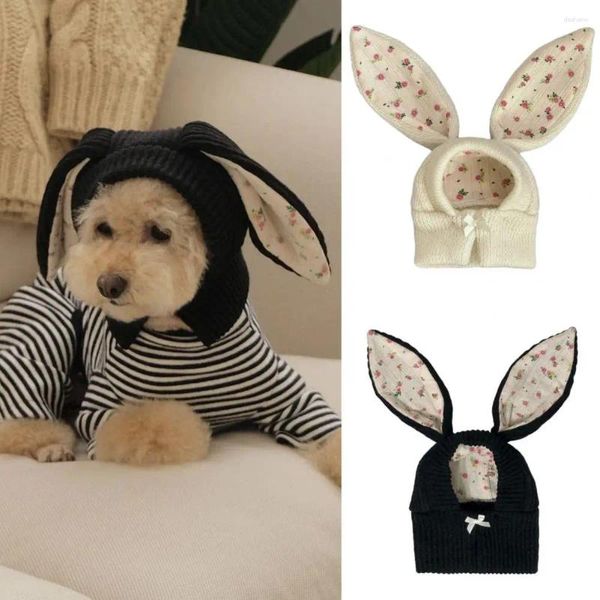 Vêtements pour chiens Chapeau pour animaux de compagnie pour chats chiens oreilles adorables tricoté hiver chaleur confort chapeaux météo chiot