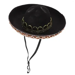 Appareils pour chiens Pet Hat Party décorations mini-chapeaux pour les fournitures d'artisanat Poupées remplaçables mexicaines en train de se sentir adorables