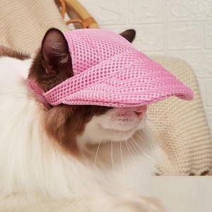 Hondenkleding Pet Hat met oorgaten Ademend gaas Verstelbaar Kleine honden Katten Teddy Mopshond Chihuahua Puppy Honkbal Outdoor Reizen