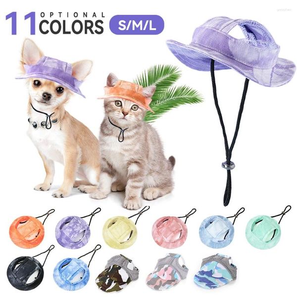 Ropa para perros Sombrero para mascotas con orificios para las orejas Protector solar Béisbol para perros grandes medianos pequeños Verano Sol Producto de senderismo al aire libre