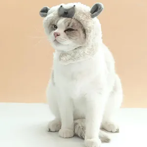Appareils pour chiens Headwear Fixer Tapes Chapeau Carton Carton Forme de mouton Cat