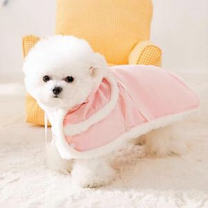 Ropa para perros mascota manta encapuchada manta dual use otoño y invierno oso de peluche pomeranian gato ropa de calor ropa