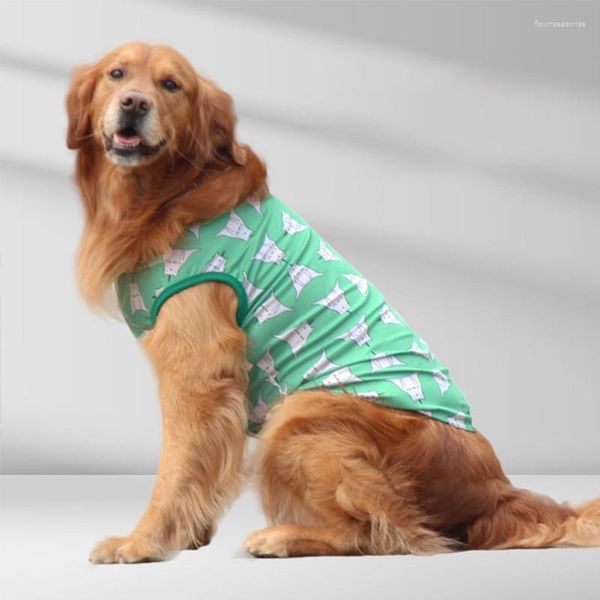 Chien Vêtements Pet It Cool Été Grands Vêtements Léger Respirant Sabian Pâturage Doré Fourrure T-shirt Sans Manches 4 Couleurs En Stock S-11XL