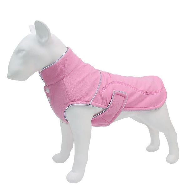 Ropa para perros Chaqueta para mascotas Chaleco de invierno Abrigo con cremallera Otoño Invierno Polar Fleece Ropa para perros grandes Oxford Tira reflectante Tela impermeable Cálido 230704