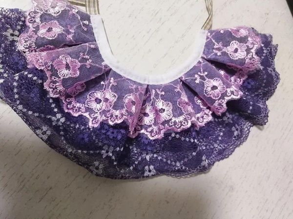 Appareils pour chiens Jeans Pet Collier Purpe Pearl Bow Pendant Collier Teddy Bib Accessoires toilettage