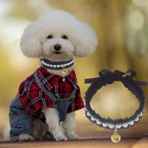 Hondenkleding huisdier sieraden mini bel ontwerp slijtage vriendelijk voor huidallergie gratis eenvoudig dragende decoratieve plastic kat imitatie parel ne