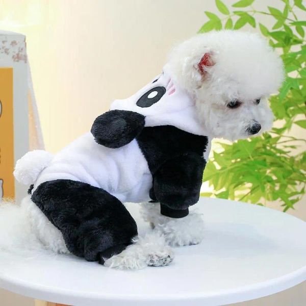 Ropa de perros Pet Sompuit Comer de moda Panda Forma Caza con capucha con capucha de invierno para perros pequeños a medianos