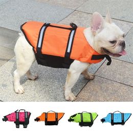 Hondenkleding Pet Life Preserver Jacket Vest met verstelbare gesp puppy kleding Veiligheidsjas voor zwemboot Jagen 221109