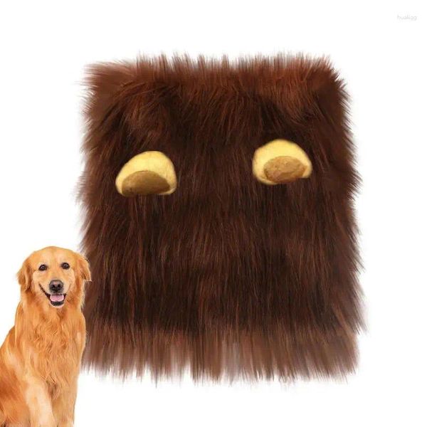 Habillement de chien Pet Lion Mane Wig Hair Decor Costume pour grand médium petit cadeau d'Halloween Cosplay Chapeau drôle