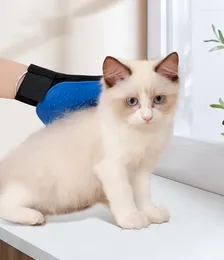 Ropa para perros Guantes de masaje para mascotas Suministros de aseo y limpieza para gatos 5 Dedos De-Shedding Aspiradora peluda Húmeda Seca.