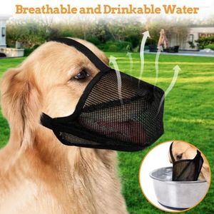 Hondenkleding Huisdier Mesh Snuit Ademend Verstelbaar Anti-bijt Anti-blaf Mondmasker Beschermhoes Voor Kleine Middelgrote Honden Dropshipp