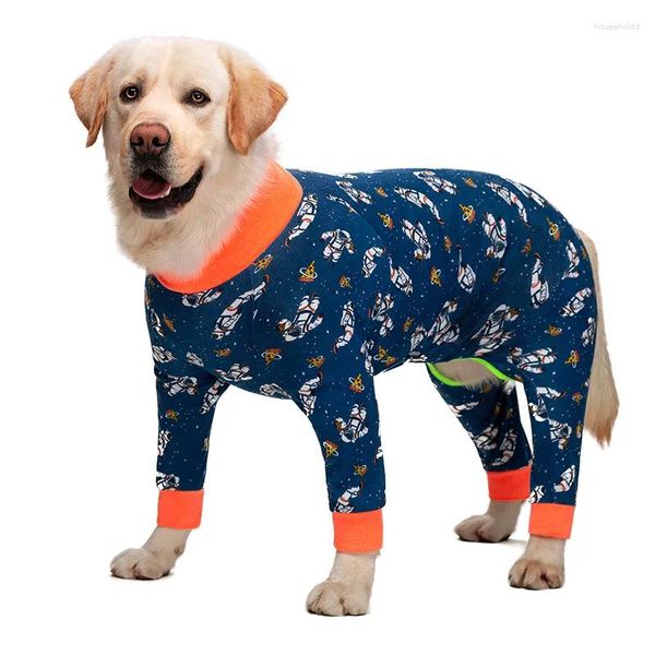 Vêtements pour chiens Pet Onesie Pyjamas Dinosaur Skull Imprimer Couverture complète Combinaison Body pour moyen grand gros chiens Pitbull Samoye vêtements